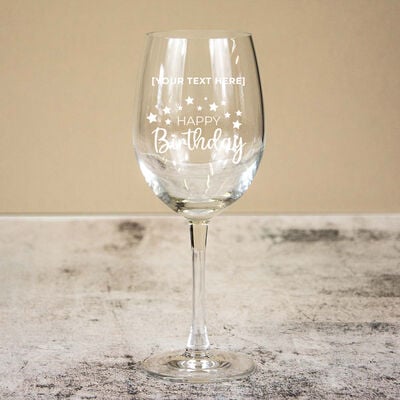 Happy Birthday Wine Glass in Gift Box